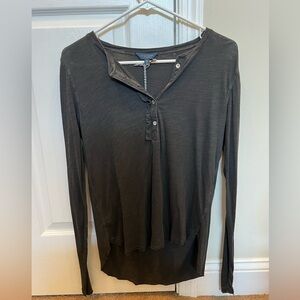 NEW! Lucky Brand Grey Long Sleeve top - Size Small